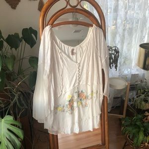 🌈Free People White Tunic